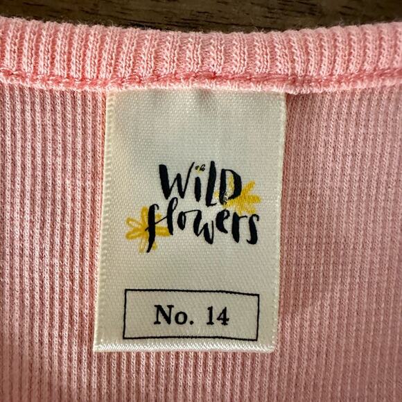 Wildflowers Best Day Ever Blushing Miley Tank Top Sleeveless Ribbed Knit 14 - Picture 8 of 9
